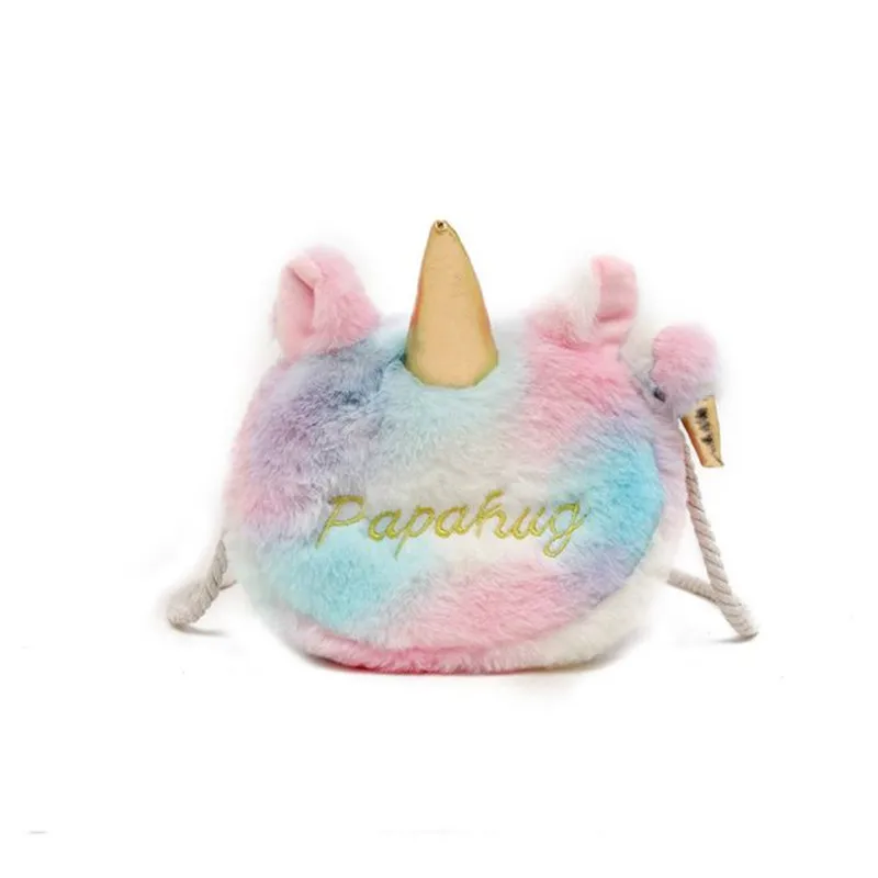 Плюшевая Наплечная Сумка с единорогом для красавицы девушки радужные рюкзаки из