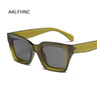 Очки солнцезащитные женские оверсайз, брендовые дизайнерские модные квадратные солнечные очки в ретро стиле, с черными линзами