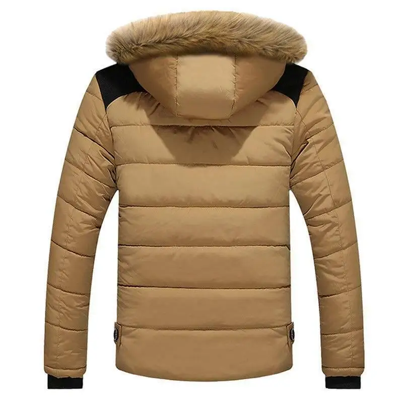 

Men's Casual Hoodies Coats Winter Outdoor Warm Puffer Quilted Jackets Outerwear