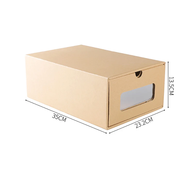 Утолщенная картонная коробка прозрачный ящик для обуви стандартная упаковка