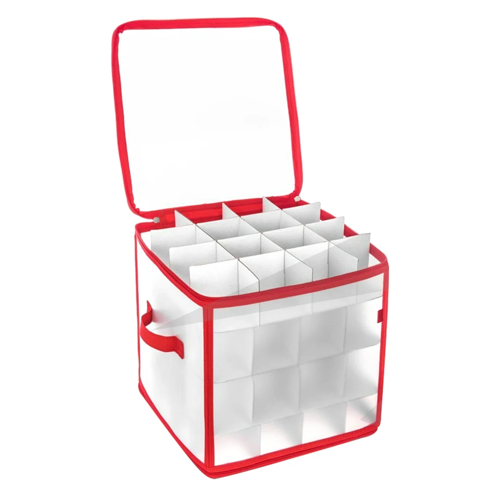 

4 grid red PP inner grid color ball desktop storage storage box transparent exquisite storage box home accessories