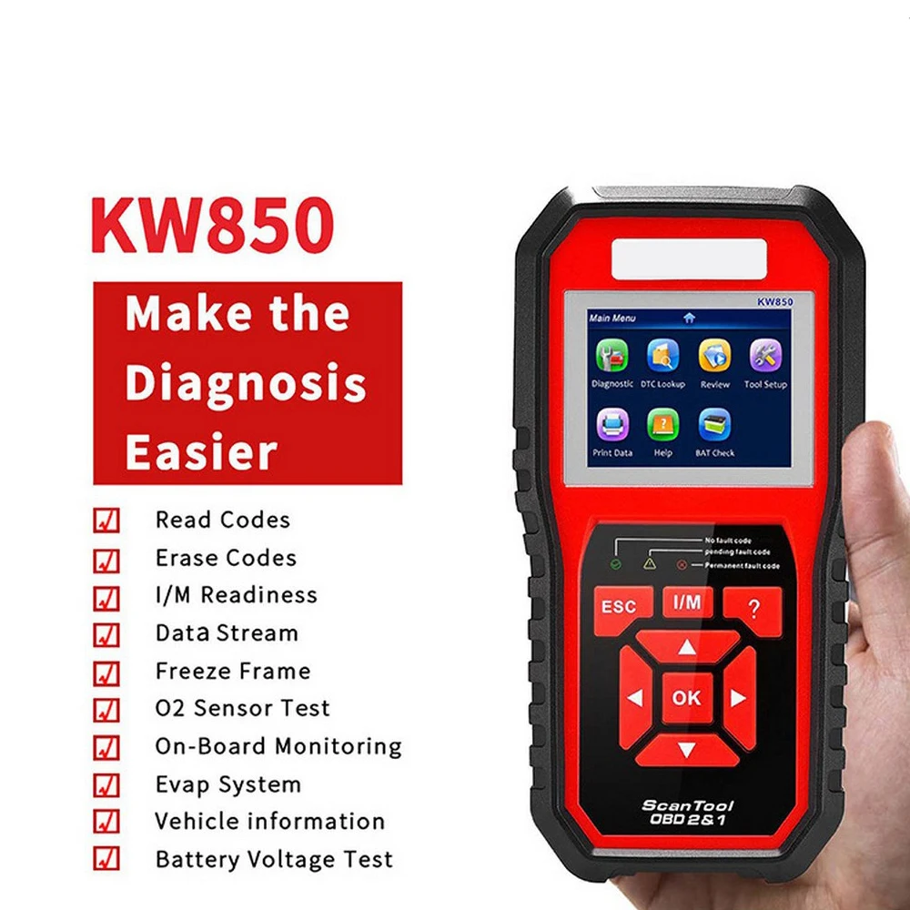 ЖК дисплей Автомобильный сканер считыватель кодов двигателя DTC сканирование