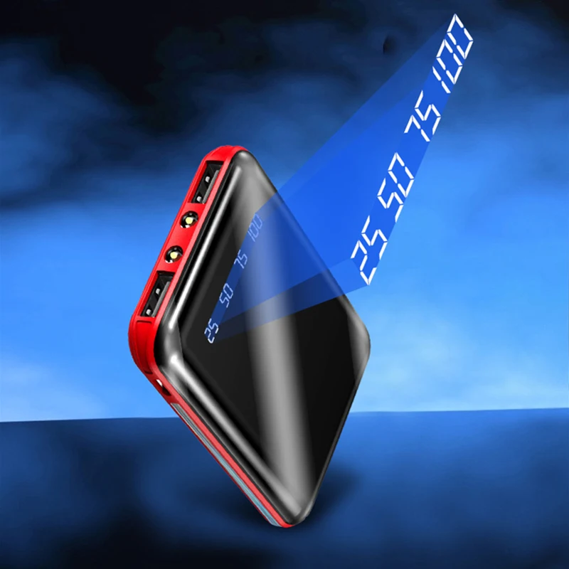 Супер Мини 10000 мА портативное зарядное устройство для телефона внешний
