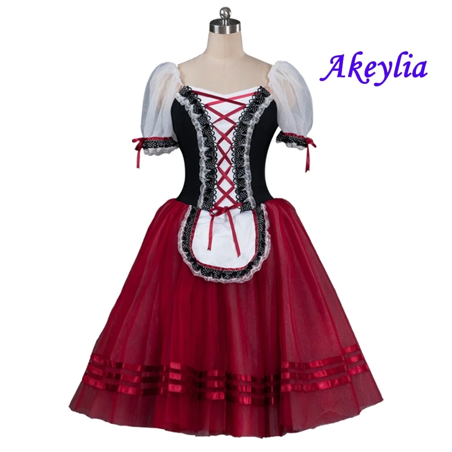 Girl giselle ballet long romantic professional dress Blue green Velevt Giselle Dresses Burgundy Performance Stage Costumes Pink