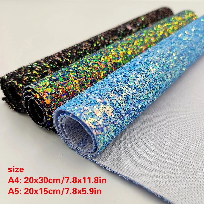 1 шт. сверкающая крупная блестящая ткань рулон радужной переливающейся виниловой