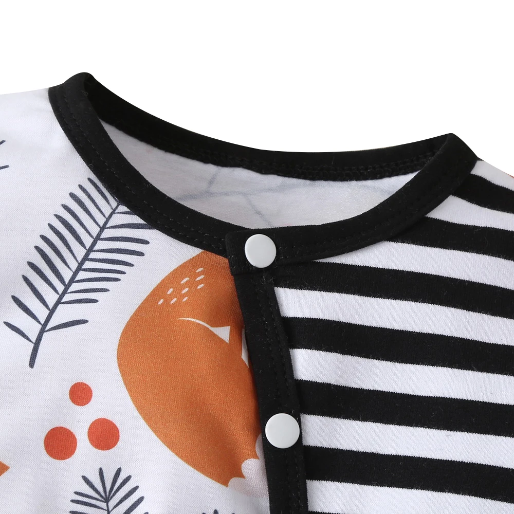 Newborn Stripe Patchwork Animal Print Romper One Piece Infant Boy Clothing Cute Boys Baby Cotton Summer Jumpsuit D30 |