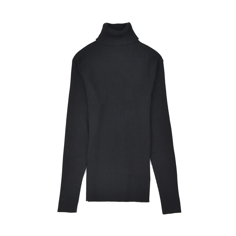

2021 Autumn Winter Thick Sweater Women Knitted Ribbed Pullover Sweater Long Sleeve Turtleneck Slim Jumper Soft Warm Pull Femme