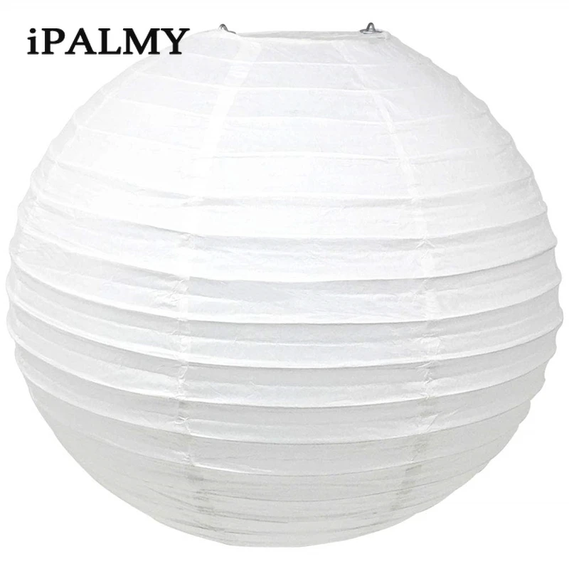 Ipalmay-золотые черно-белые подвесные круглые бумажные фонарики 8-10 дюймов для свадьбы или «нулевого дня рождения» события день рождения для улицы