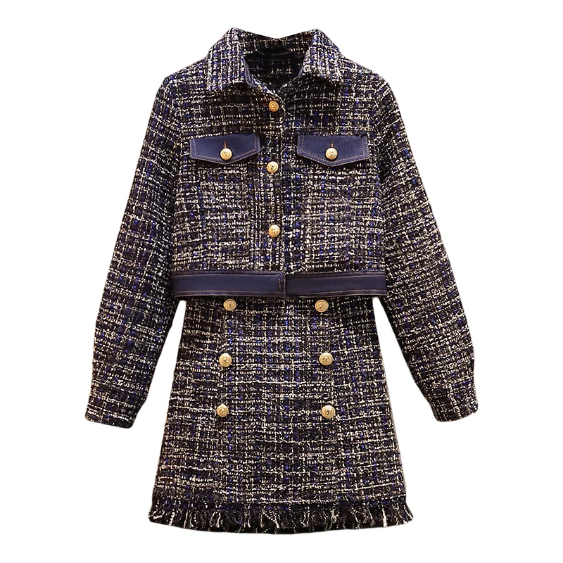 Новинка года; зимняя Модная Джинсовая юбка; куртка из двух предметов; 4XL