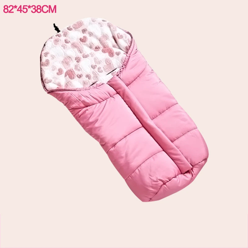 Pink-82 Детский спальный мешок, спальный мешок для детской коляски, зимние теплые спальные мешки, халат для младенцев, конверты для новорожденных - Цвет: Pink-82