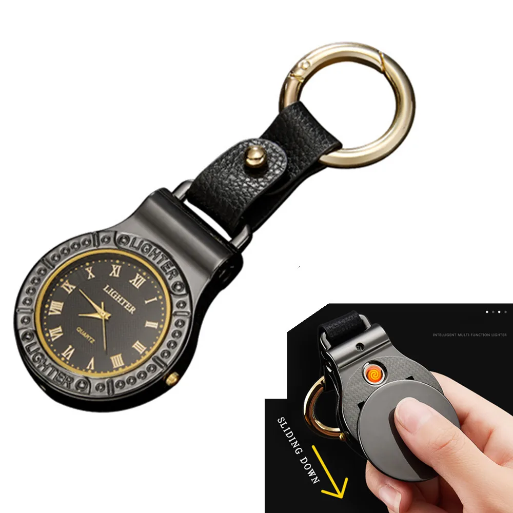 USB зажигалфонарь для мужчин ветрозащитная зажигалка мини Электронная газа