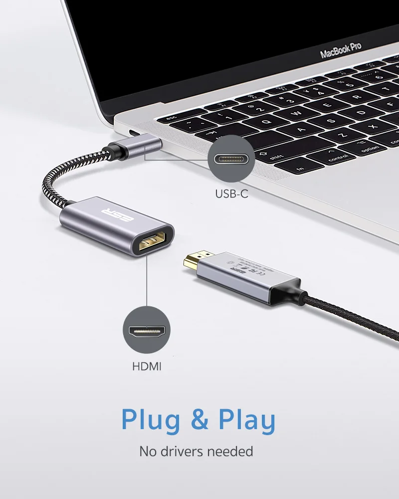 USB-адаптер для MacBook Air Pro MacBook/Samsung планшетов iPad 3 1 USB-C HDMI | Электроника