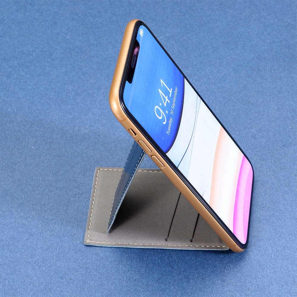 Многофункциональный складной кошелек с невидимой подставкой и самоклеящимся