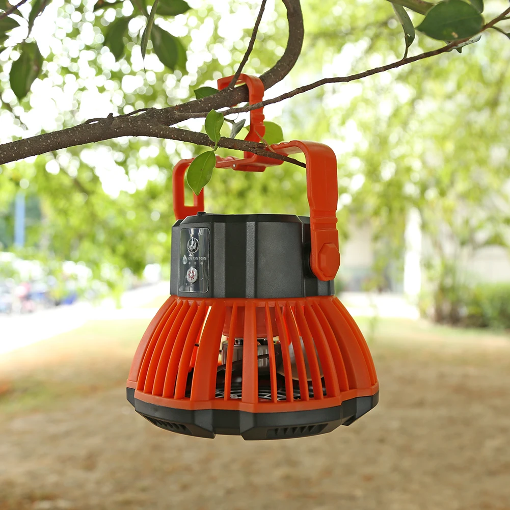 

2 in 1 USB charging 5 LED fan light electric fan cool summer supplies hanging standing desktop cooling fan