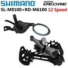 Переключатель передач SHIMANO DEORE XT M8100, механизм переключения передач для горного велосипеда, 1x12, задний переключатель передач, оригинал M8100