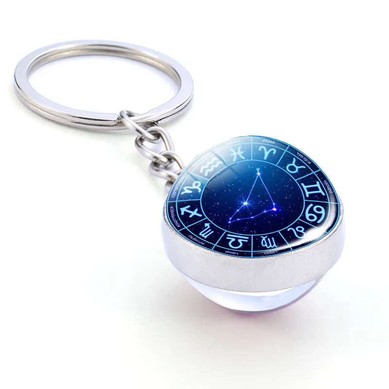 Брелок для ключей с ночной подсветкой романтическое украшение в виде созвездия