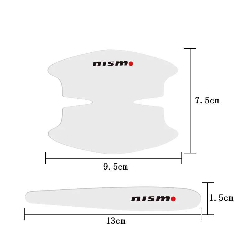 8Pcs Car Door Handle Protection Sticker Anti Scratch Film For Nissans Nismo X-trail Almera Qashqai Tiida Sunny Teana Primera - купить по