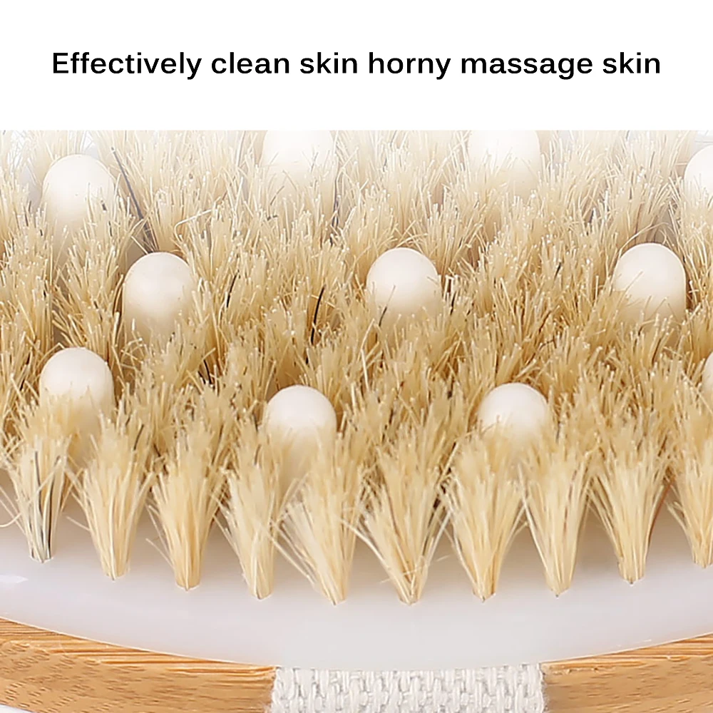 Щетка для тела натуральный кабан щетины органический сухой кожи щетка