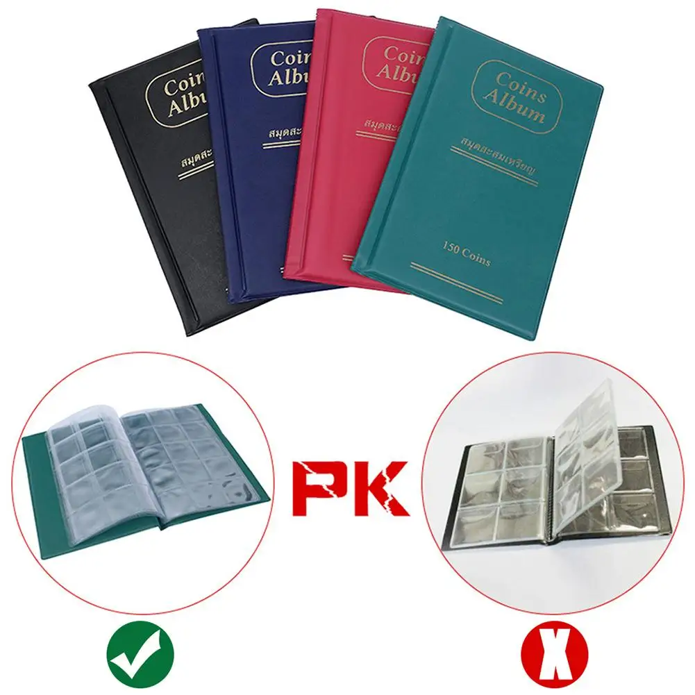 150 альбом с карманами Пенни Коллекционная книга сувенир монеты Коллекция