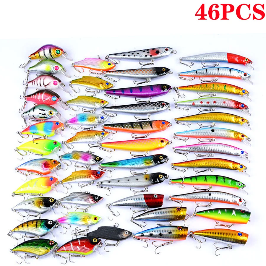 Набор воблеров для рыбалки размеры 43/46 шт. цвета в ассортименте|Наживки рыбной