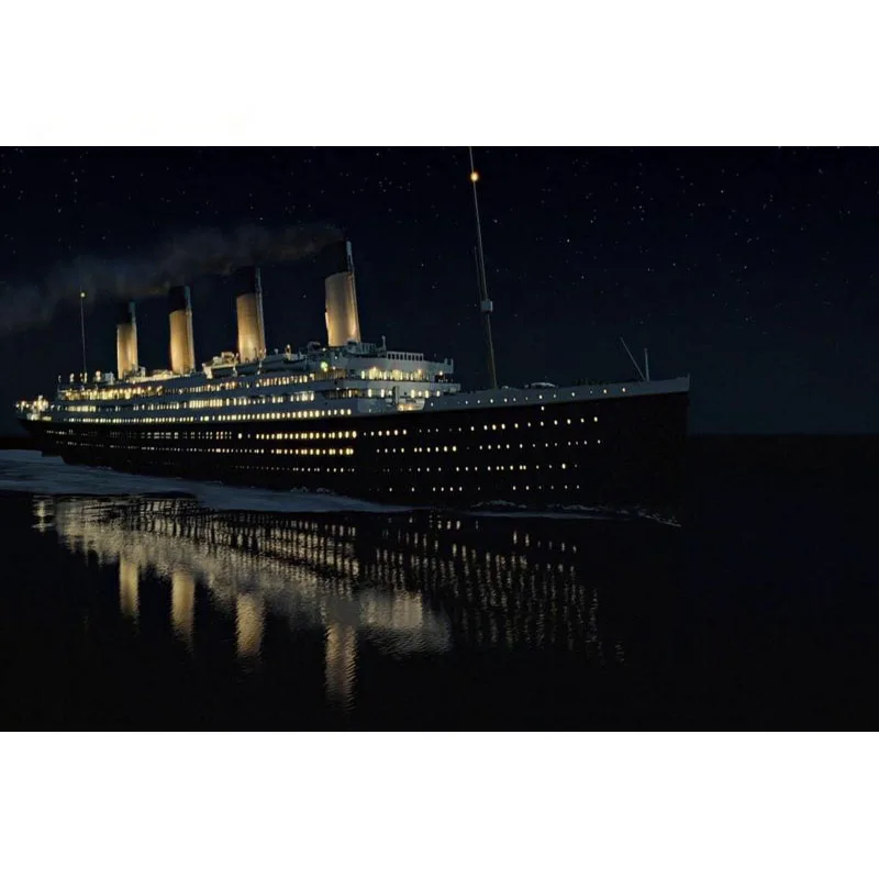 Декор для гостиной плакат на холсте Титаник морская ночь 27x40 см настенный | Дом и