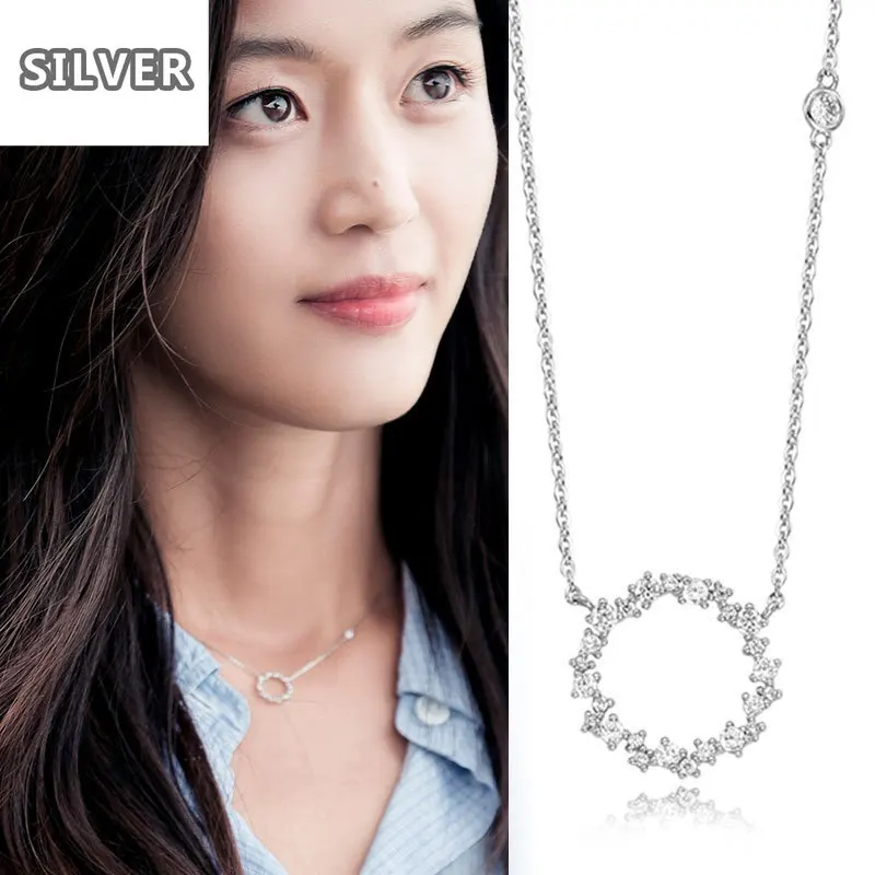 

Южнокорейская версия ТВ-сериала Blue Sea legend Zhixian с серебряным ожерельем женская подвеска Shen Qing ювелирные изделия оптом