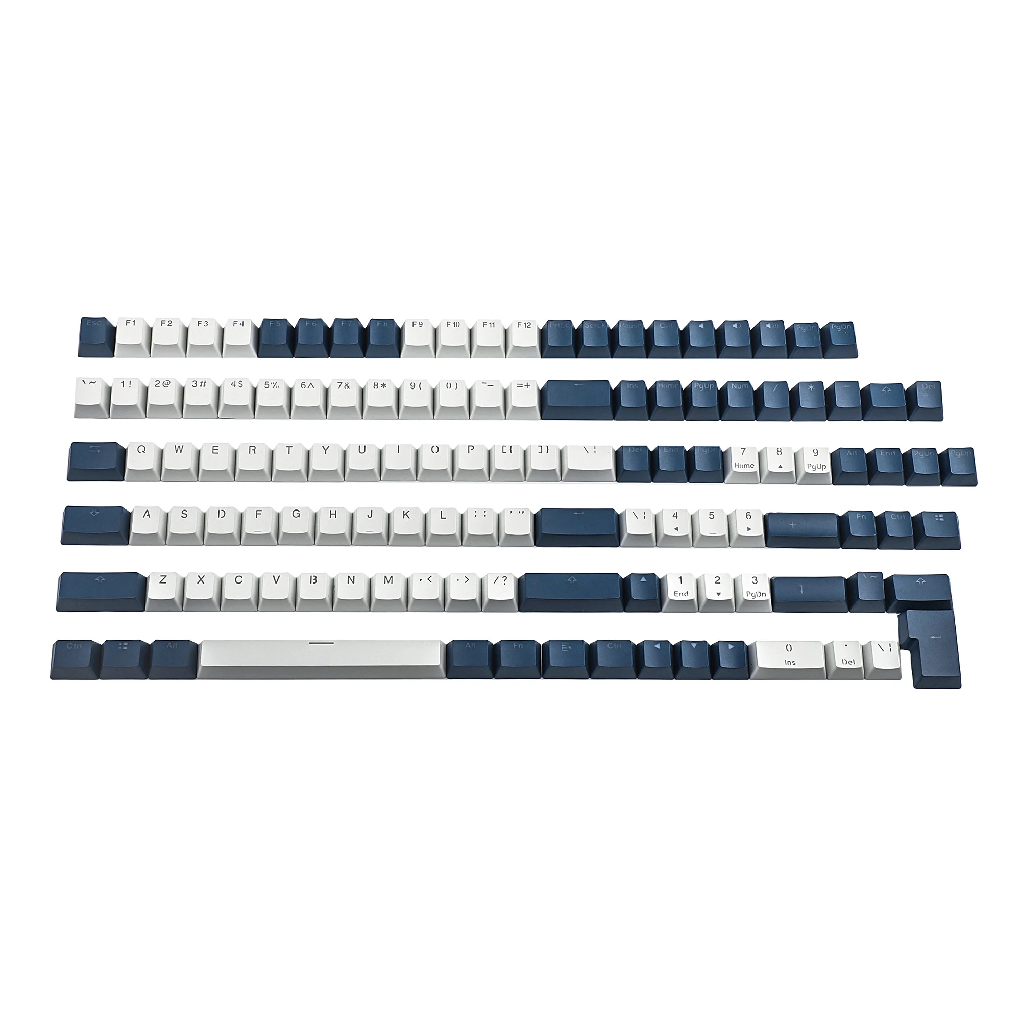PBT Doubleshot Shine Through ANSI ISO клавиатура с подсветкой OEM профиль для MX механическая KBD75 68 61