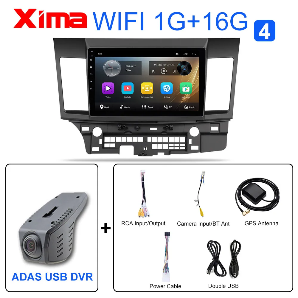 10 Inch 2din Car Android 9.0 Car DVD Player for Mitsubishi Lancer 2008 2009 2010- Car Radio GPS Navigation Multimedia Player - Цвет: RAM 1G YS-DVR