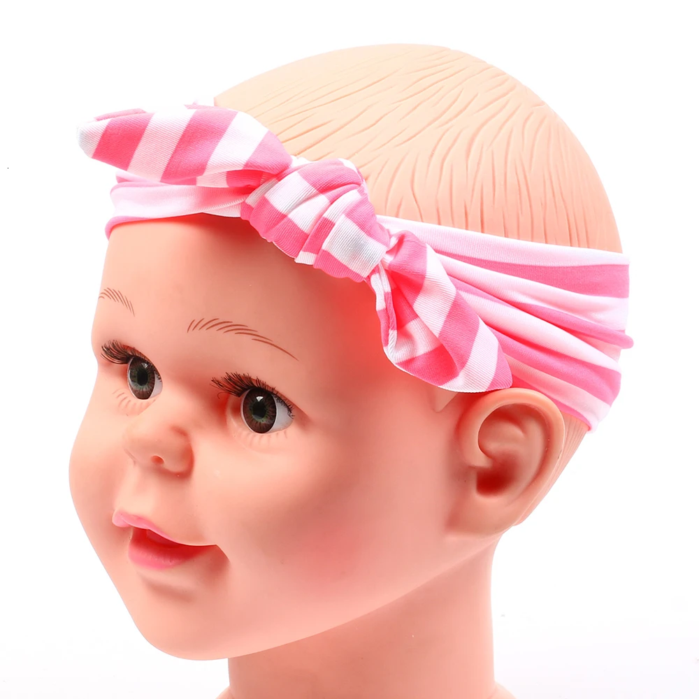 striped baby headband girl Infant hair cloth accessories band bow turban newborn Headwear hairband Gift Toddler children | Детская