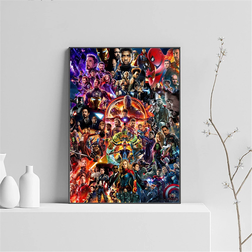 

Marvel Movie Poster Avengers End Game Canvas Painting Wall Art Decoration Posters and Prints for Living Room Decor Wall Painting