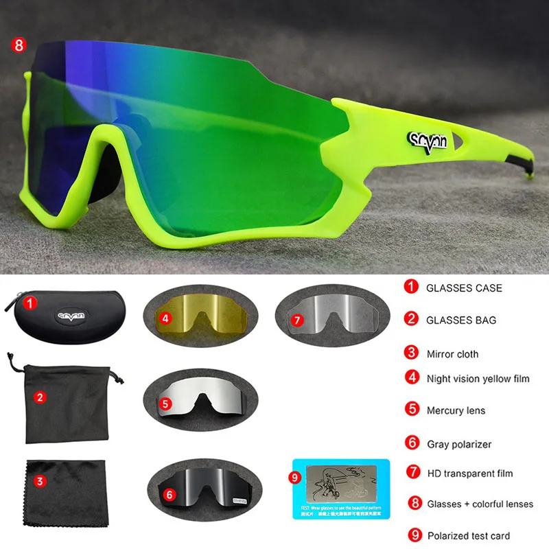 08 MTB велосипедные очки TR90 Oculos Ciclismo велосипедные очки поляризованные велосипедные солнцезащитные очки Дорожные очки Ciclismo - Цвет: 08