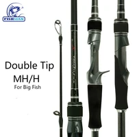 spinning casting strong fishing rod double tip for big fish high carbon rod lure canne a peche carbonne jigging peche en mer mh