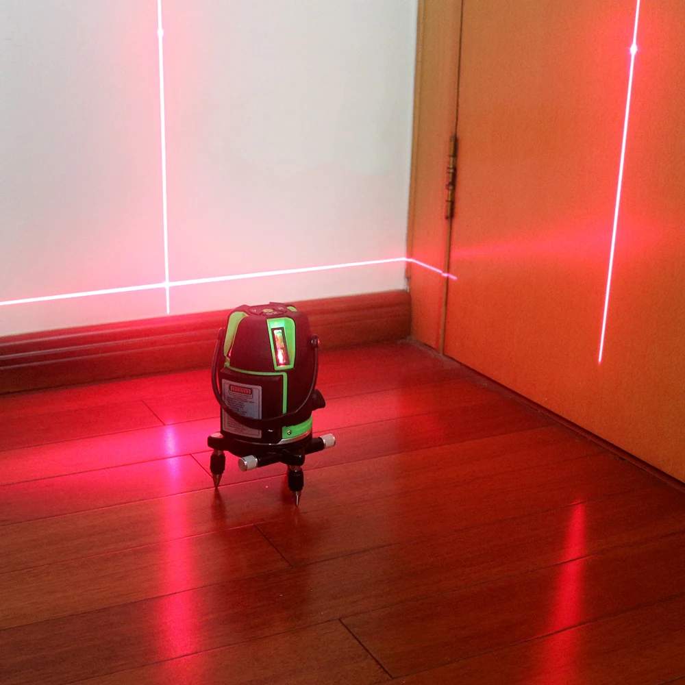 

360 Rotary Laser Level 5 lines 6 points Self Leveling Horizontal Vertical Cross line Outdoor Mode with Adapter