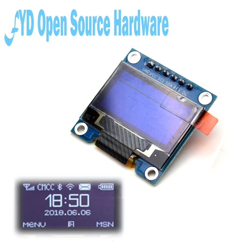 1 шт. 0 96 дюйма 128*64 OLED LCD SPI интерфейс 6PIN B Тип | Электронные компоненты и