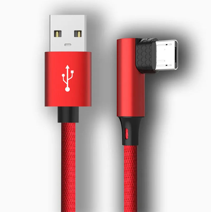 

90 Degree Elbow Gaming Micro USB Data Cable,Charging Sync Cord Powerline