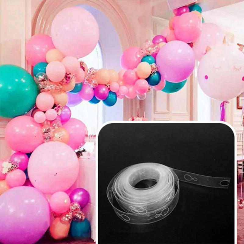 

Balloon Accessories 5M Balloon Chain Ribbon Dot Wedding Party Birthday Background Decoration Balloon Chain Arch Balloon supplies