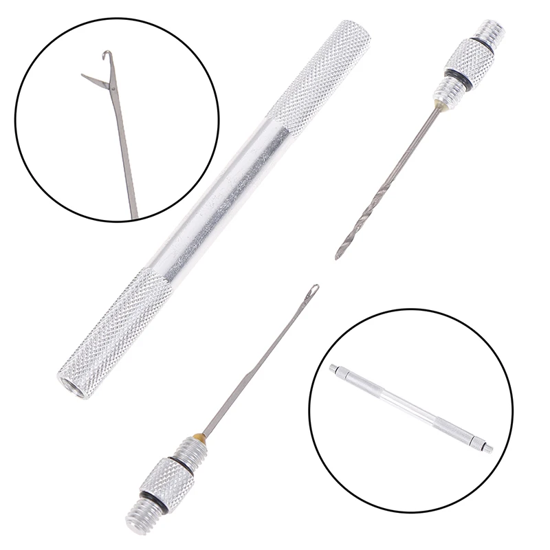 

New 3-in-1 Carp Fishing Rigging Bait Needle Kit Tool Set Bait Drill Stringer Needle With Nonslip Aluminum Alloy Handle
