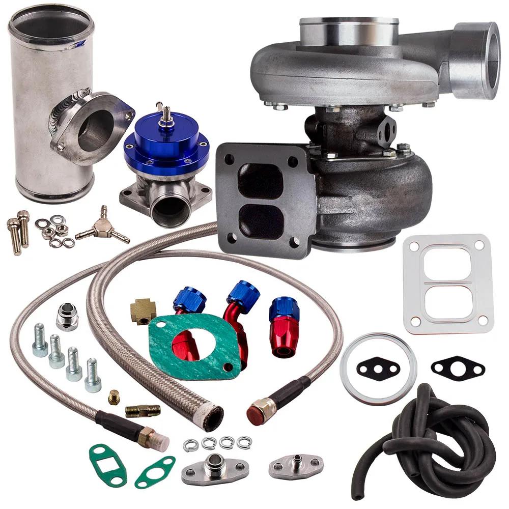 

GT45 Turbocharger Universal T3/T4 T04E Oil Feed+Return Drain Line Blow Off Valve