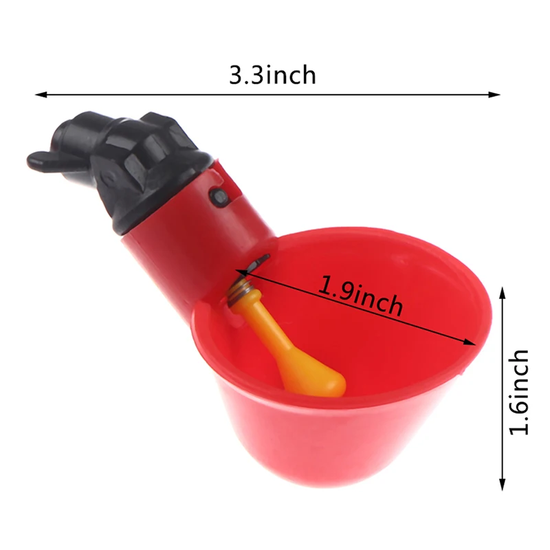 

24Pcs Feed Automatic Bird Coop Poultry Chicken Fowl Drinker Water Drinking Cups Livestock Drinking Cup Poultry Tools
