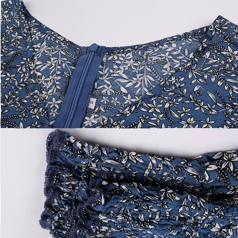 

Women maxi dress spring Autumn 2020 V-neck Mid waist A-line long sleeve Floral Dresses casual Holiday vintage ladies long dress