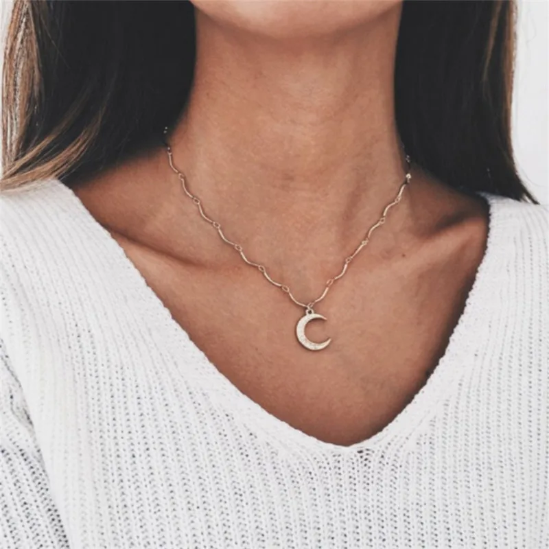 Женские ожерелья в готическом стиле, колье в стиле хип-хоп, ожерелье из бисера для девушек, цепочка, колье, многослойное длинное ожерелье для женщин, ювелирные изделия, подарок на Рождество, год - Окраска металла: Имитация родиевого покрытия