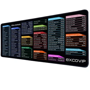 exco gaming mouse pad gamer keyboard shortcuts mousepad large mouse mat carpet computer laptop game office desk pad 31 511 8 in free global shipping