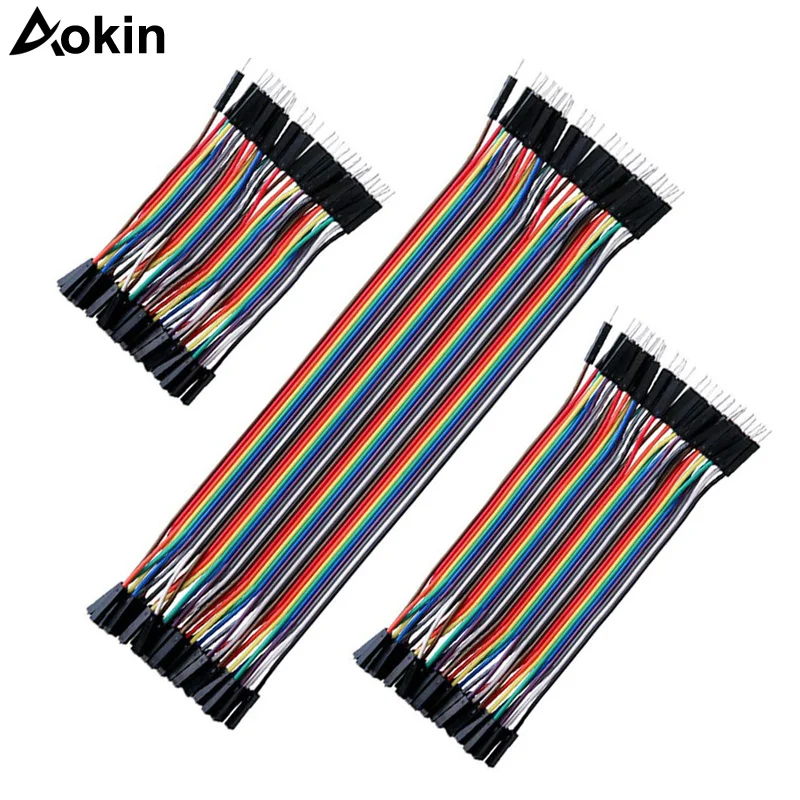 

120pcs Dupont Wire Jumper 40pin Male to Female 10cm/20cm/30cm for Arduino Breadboard/Based/DIY/ Raspberry Pi 2 3 Ribbon Cables