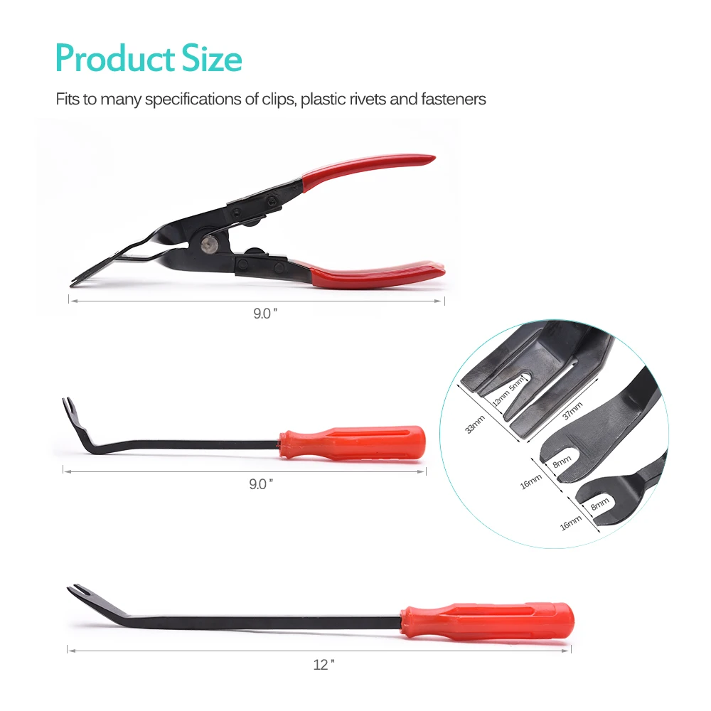 MICTUNING 3 шт. инструмент для удаления автомобильных дверных панелей зажим обрезки