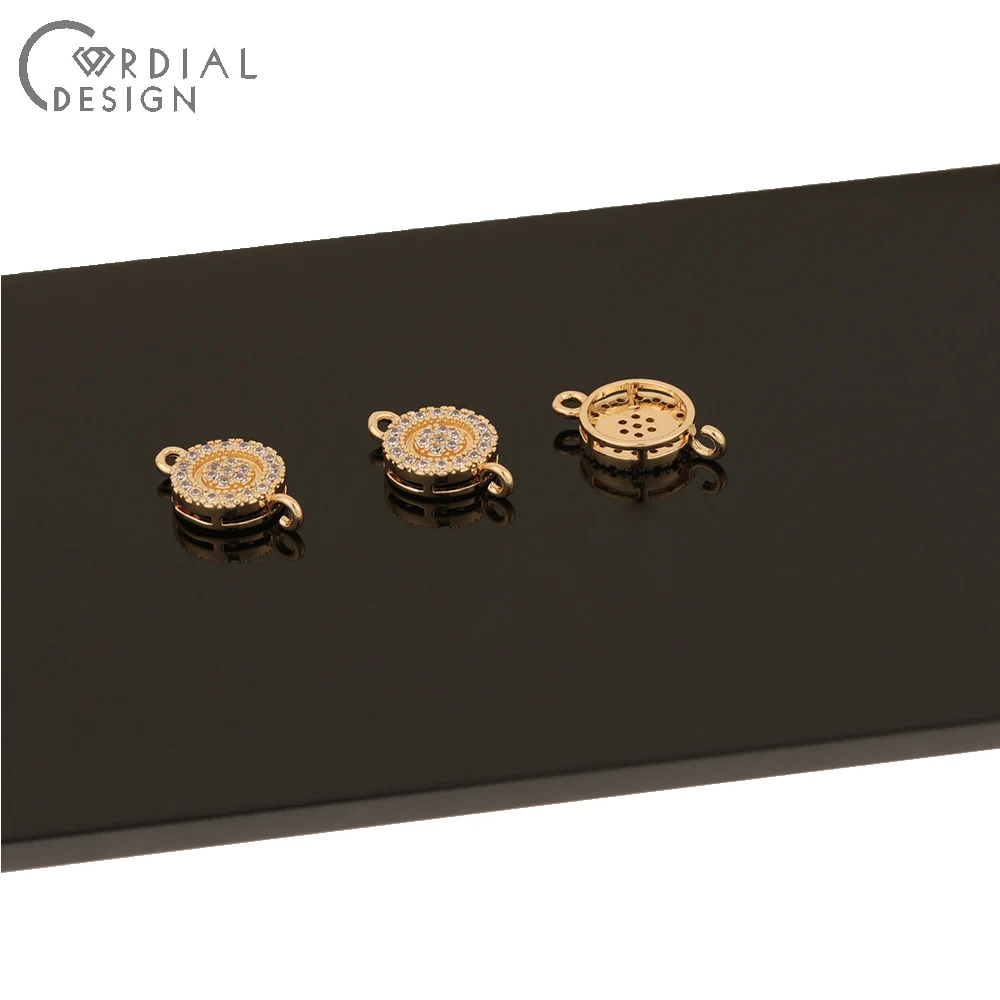 

Cordial Design 50Pcs 10*17MM Jewelry Accessories/CZ Connectors For Bracelets/Hand Made/Jewelry Findings & Components/DIY Making