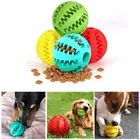 Резиновая игрушка для собак мяч для собак для жевательная игрушка для щенков, мяч для чистки зубов, сверхпрочный Забавный интерактивный эластичный шарик корма для собак