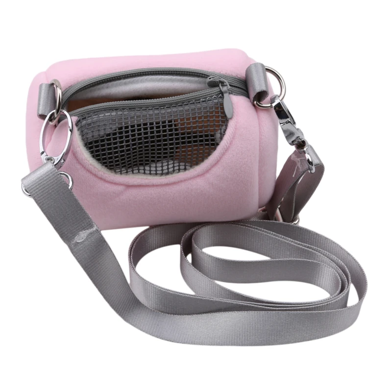 portable pet cage cross body item cylinder design soft practical house travel portable squirrel visible mesh hamster carrier bag free global shipping