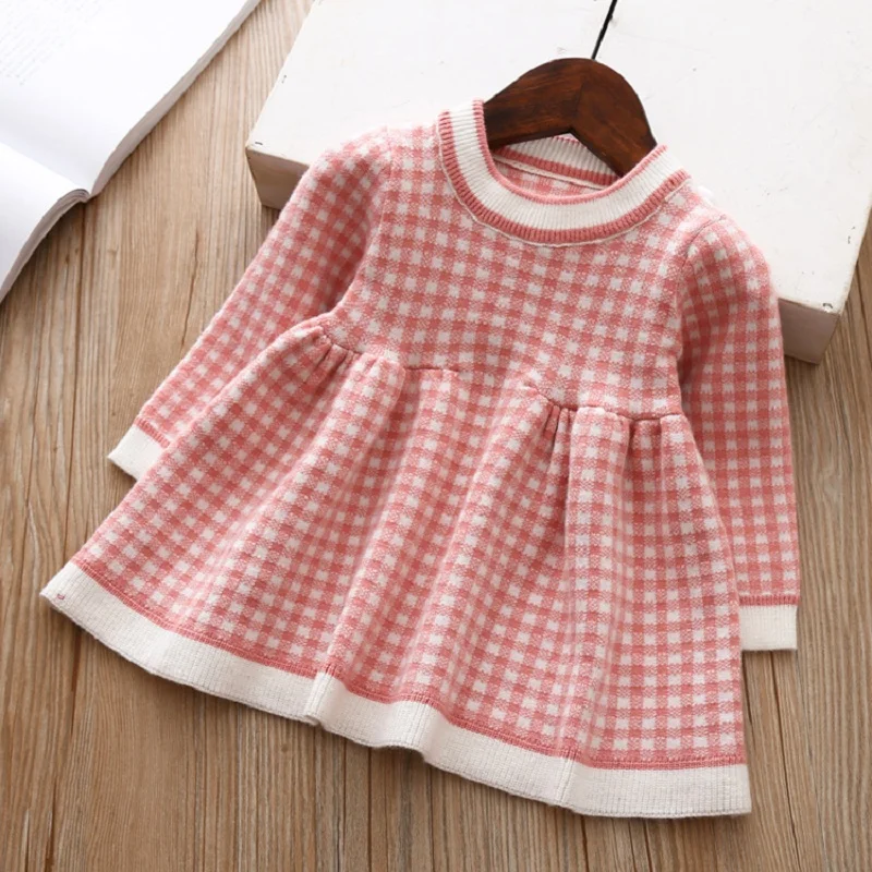 Warm Baby Girls Knitted Dress Fall-Winter Cotton Clothes Kids Toddler Girl Halloween Christmas Dresses |