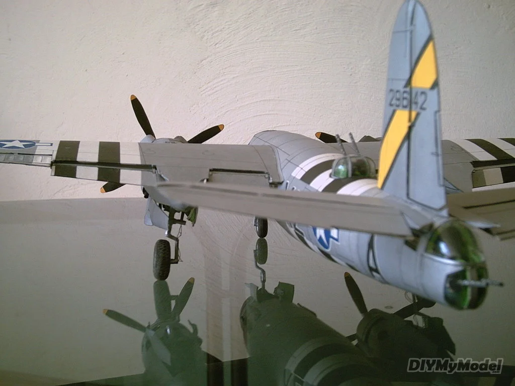 DIYMyModeI-bombardero predator Us B26, bricolaje, KIT de modelo de papel artesanal, rompecabezas de juguete hechos a mano, accesorios de pel&iacute;cula-5