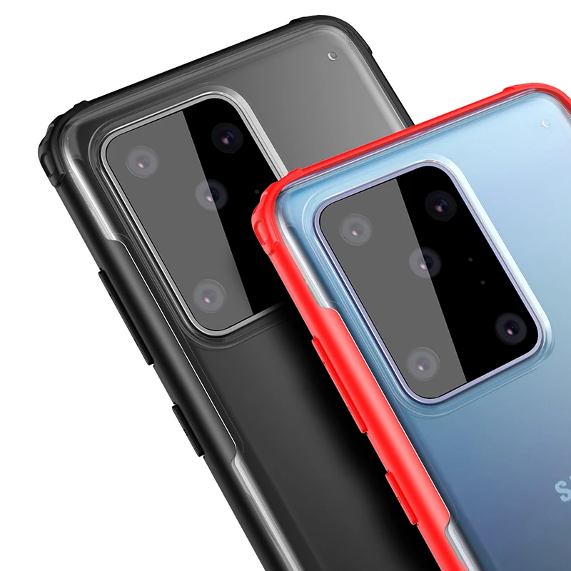 Чехол для samsung Galaxy S11 Plus Жесткий ПК + Силиконовый матовый прозрачный